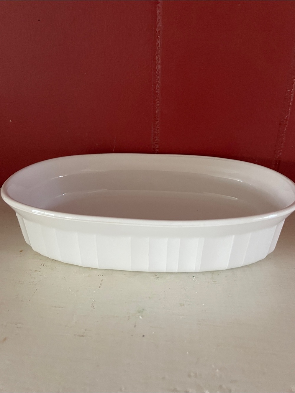 Corning White Ceramic Oval small Baking Dish